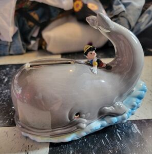 Vintage Schmid Hand Painted Disney Pinocchio Ceramic Coin Bank